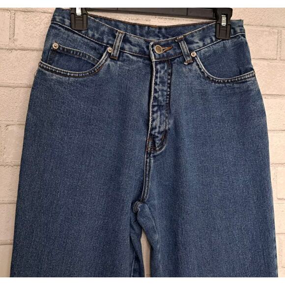 RIO Jeans Junior's Size 11 Blue Denim High Rise Tapered Leg Cotton 90s Y2K - Picture 2 of 6